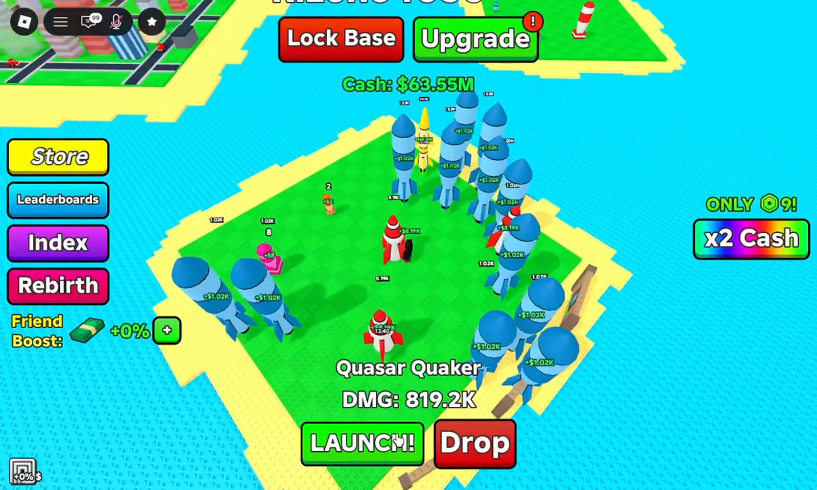 Merge a Nuke city target with the HP bar visible above the map during a city raid.