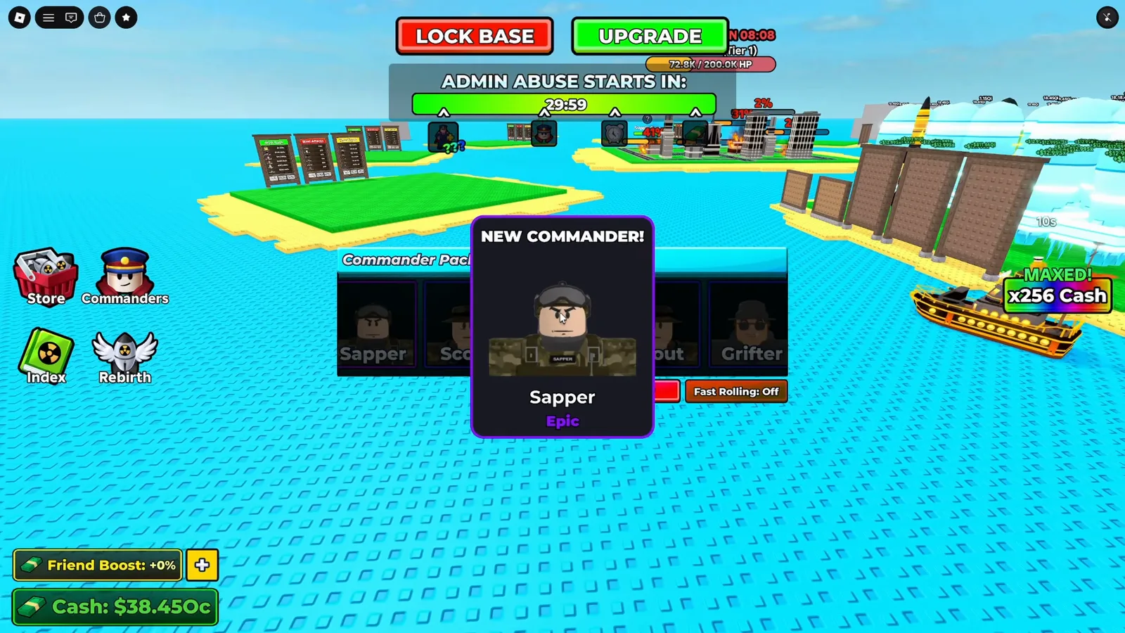 Merge a Nuke NEW COMMANDER Sapper reveal card from an Advanced Warfare Pack roll standing over the Commander Pack Rolling result strip