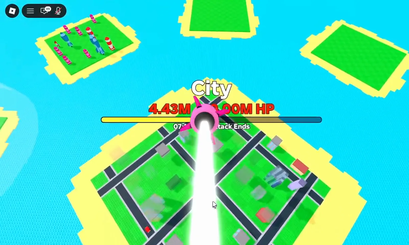 Merge a Nuke map view showing the player's plot marked as protected after locking the base.