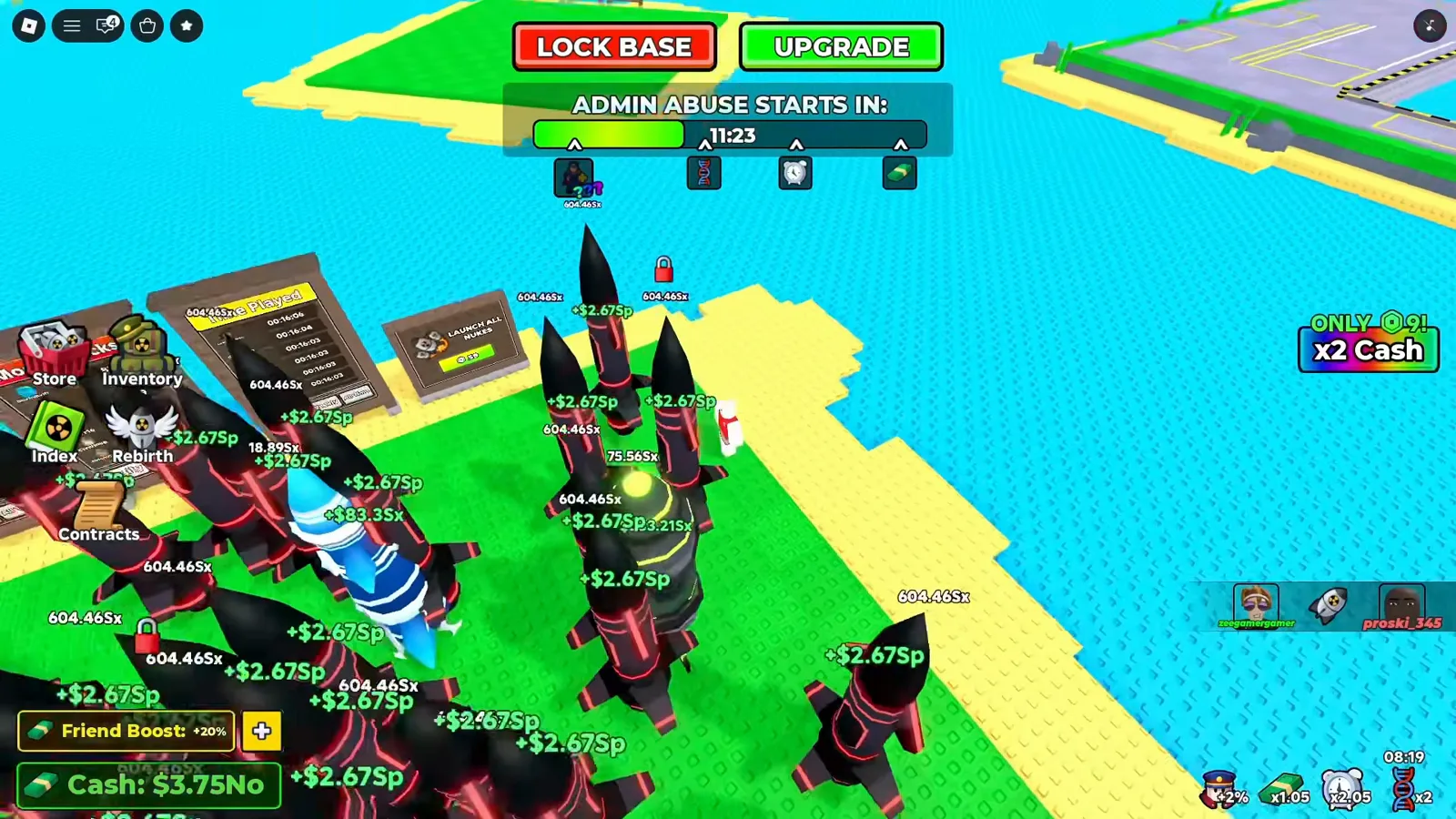 Two identical Merge a Nuke bombs mid-merge on the base grid during the Mutations update window. Two identical Merge a Nuke bombs mid-merge on the base grid during the Mutations update window.